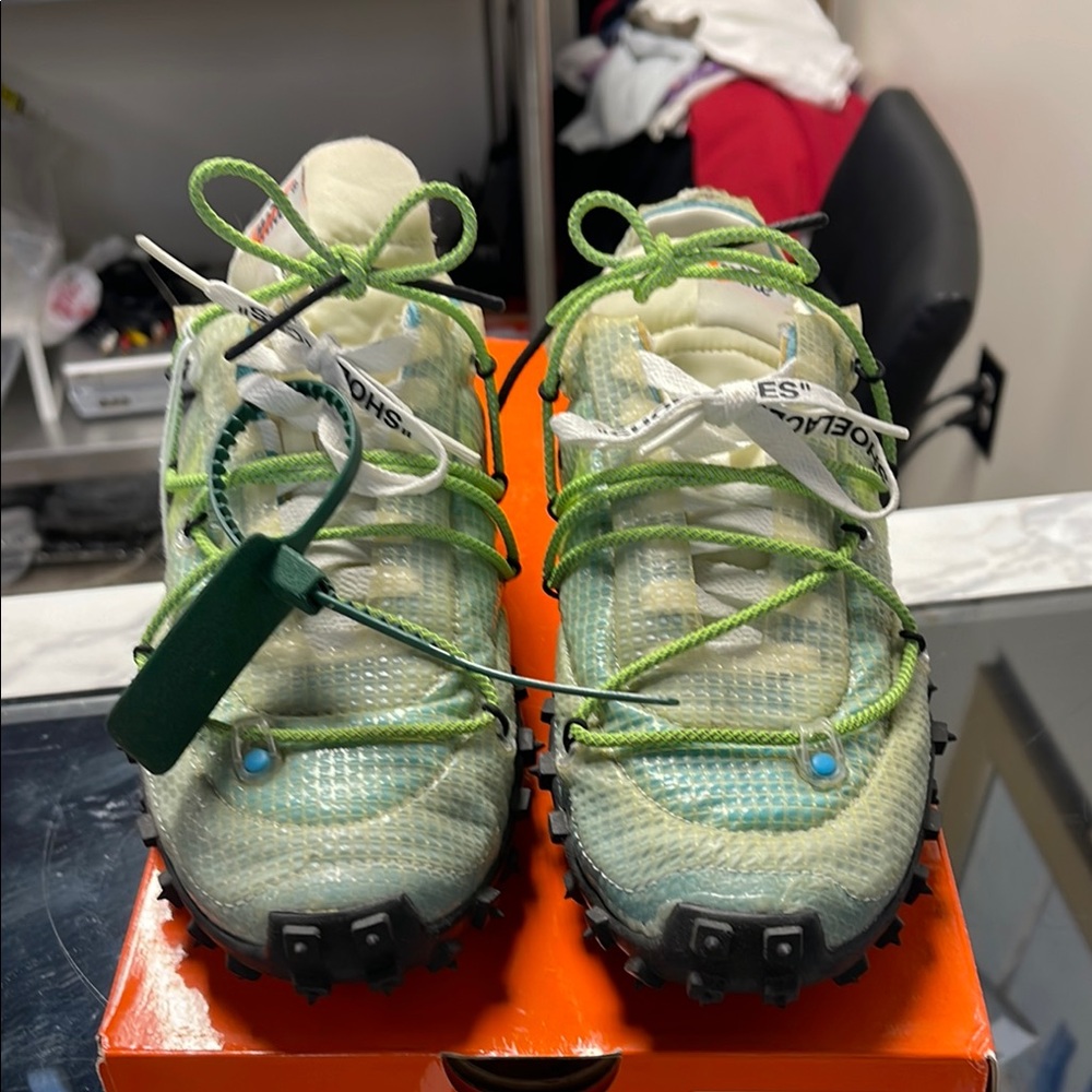 Kids Green and White Sneakers